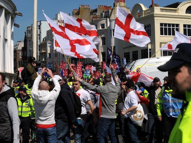 Demonstrators during the March for England in 2014