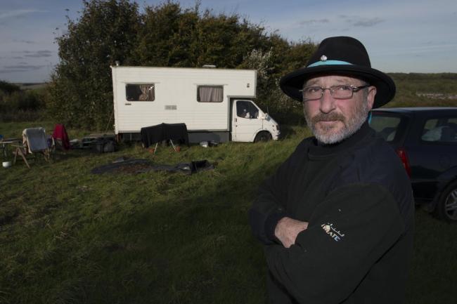 Traveller Richard Brannan at the 39 Acres site off Ditchling Road