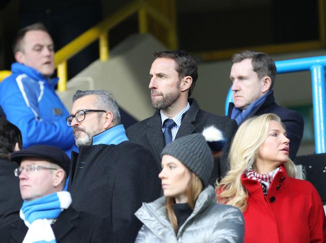 Gareth Southgate watches Huddersfield beat Albion. Picture by Richard Parkes