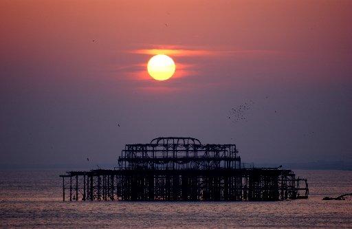 Another spectacular sunset with the remains of the pier in the foreground