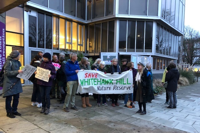 Campaigners protest against new homes in Whitehawk